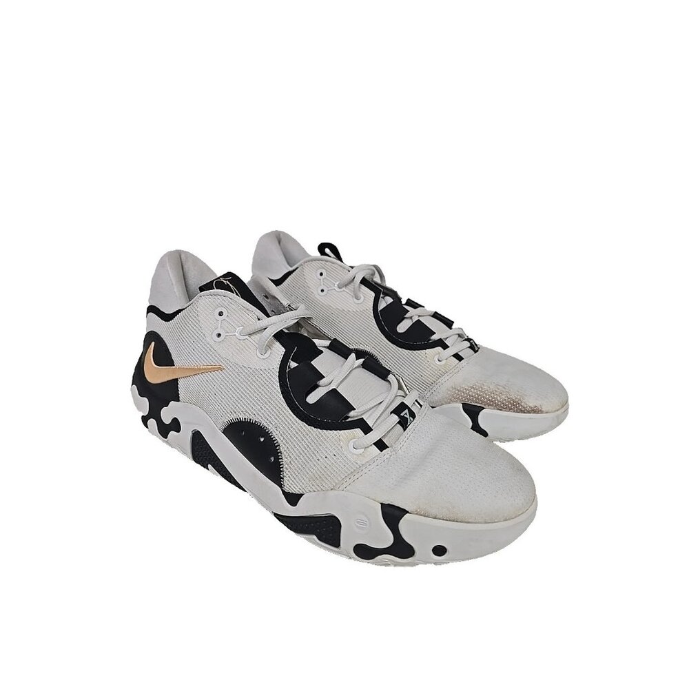 Nike Men's PG 6 DC1974-101 Basketball Shoe Black Orange Chalk Size 12M